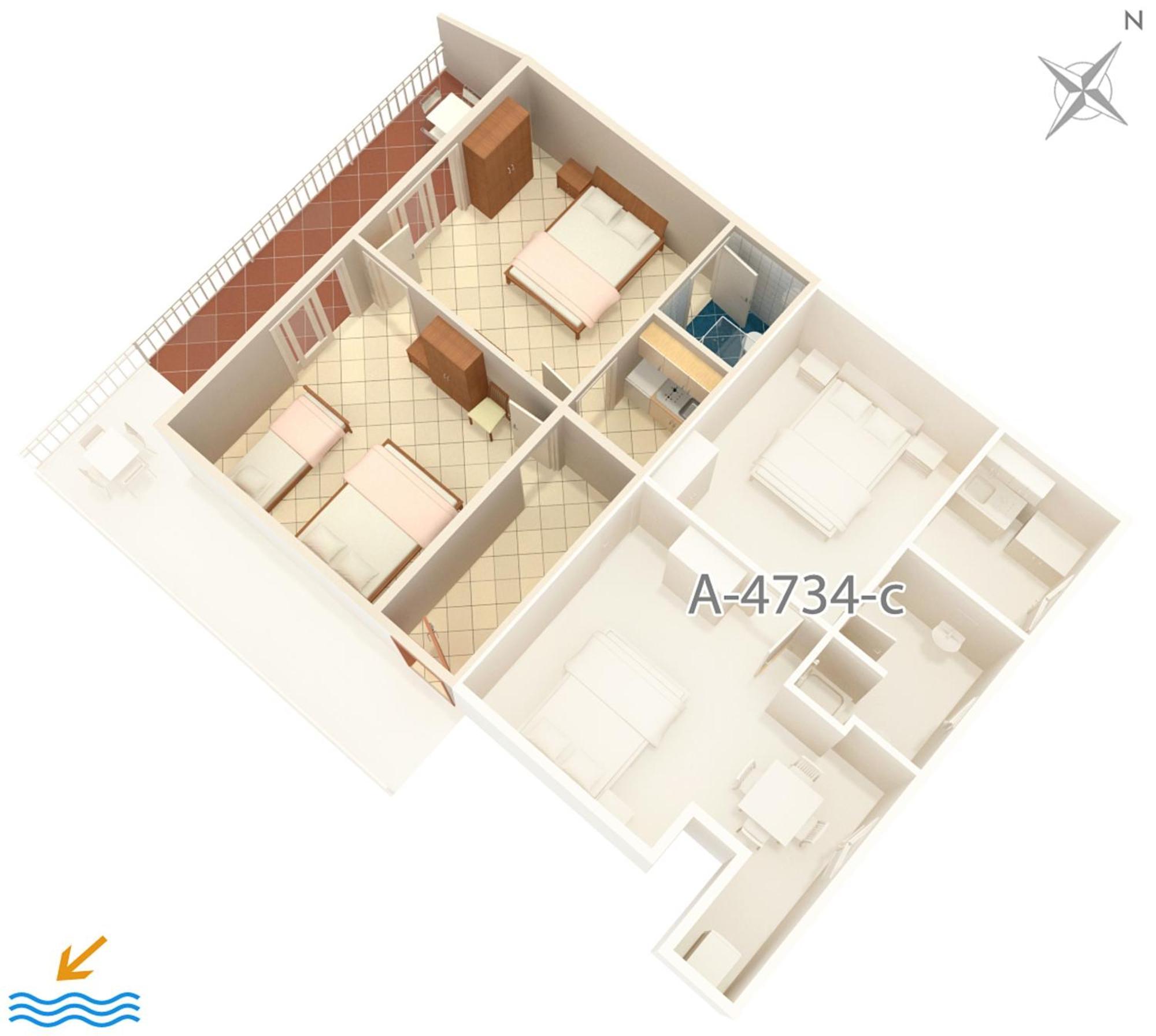 Apartments By The Sea Podaca, Makarska - 4734 المظهر الخارجي الصورة